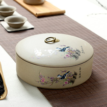 Tangzhan rough pottery Puer cake tea jar purple sand large seven-seed cake sealed tea storage tank tea box tea cake packaging jar