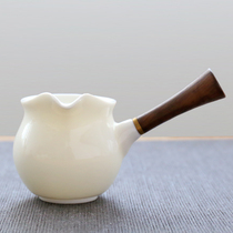 Tangzhan side handmade mutton Cup handmade mutton White Porcelain wood handmade ceramic cup tea Tea Tea Sea