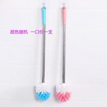 Long handle without blind angle flat head toilet toilet toilet brush cleaning curved gap brush toilet brush round head toilet brush