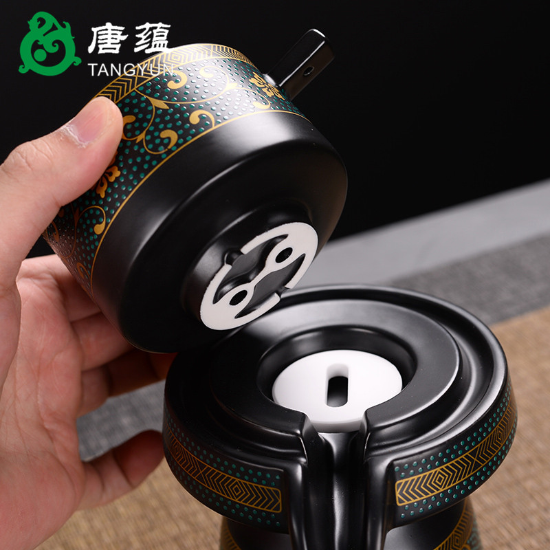 Lazy automatic tea light key-2 luxury home jun kung fu tea sets graphite tea tea set household contracted sitting room