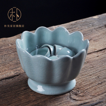 Park Hao Ru kiln tea wash open film can raise kung fu tea set tea ceremony accessories medium and large ceramic tea wash