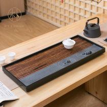 Wujin Stone tea tray solid wood Tea Sea Rosewood fully automatic one tea table Home Office kung fu tea set