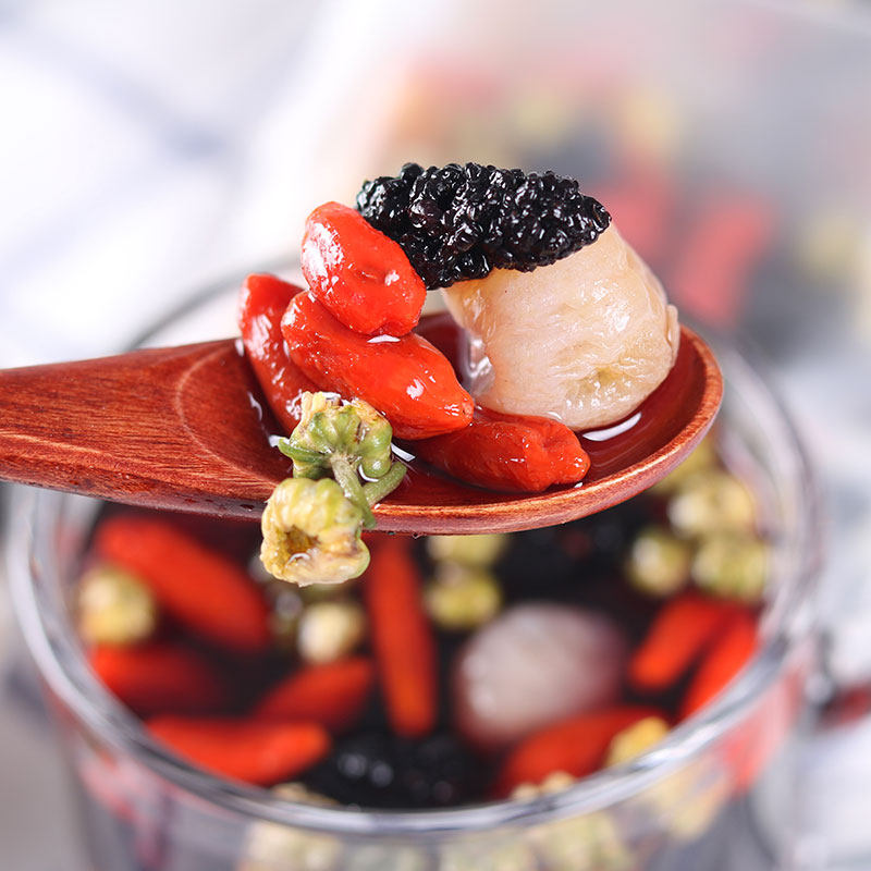 桑葚枸杞龙眼肉菊花茶桂圆熬夜调理必喝花茶组合肾养生茶女男