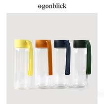 Nordic moment water Cup portable glass simple fresh Mori double insulation transparent tea cup leisure Cup