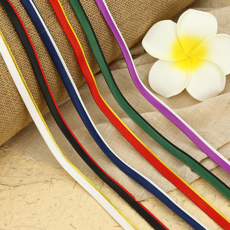 旗袍包边条滚边丝带斜裁双色免烫嵌条镶边仿真丝衣服缎带服装布料