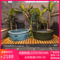 Shanghai Bliss soup bath big cylinder color glaze 1 2 M bath big tank ceramic bath big cylinder manufacturer