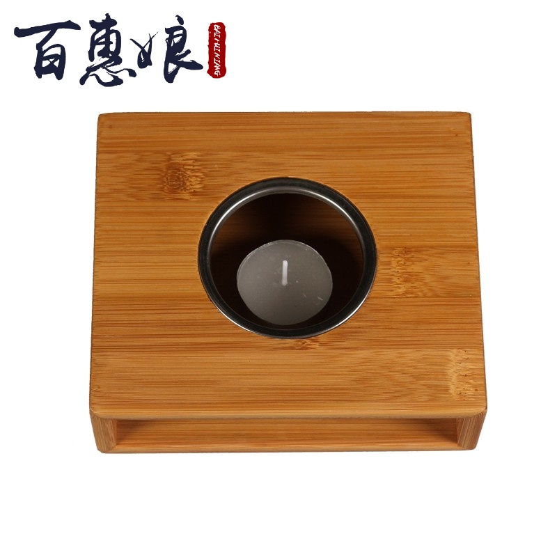 (niang dry heating temperature base bamboo bamboo tea table household candles to boil tea stove Japanese kung fu bao