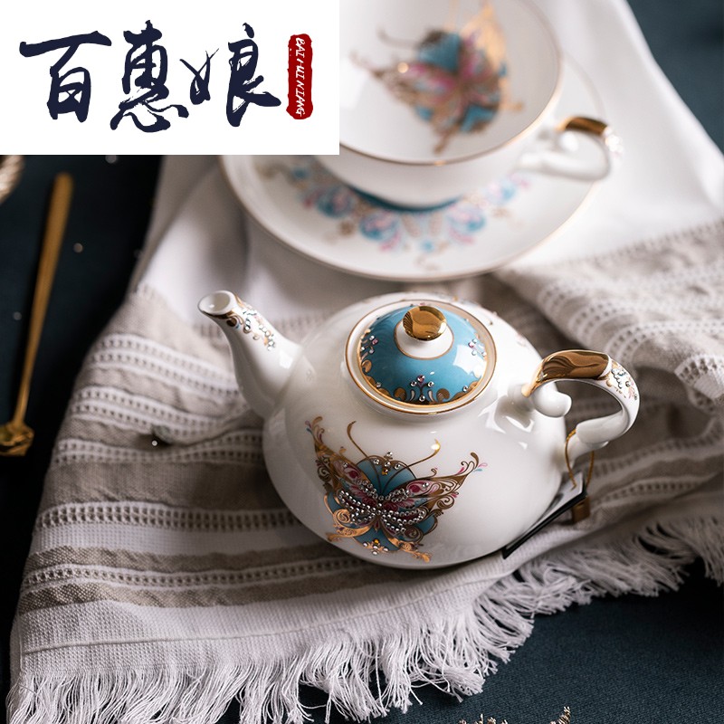 (niang high - grade ipads China tea set the teapot tea light key-2 luxury European - style device ins the wind lash pot of creative trend