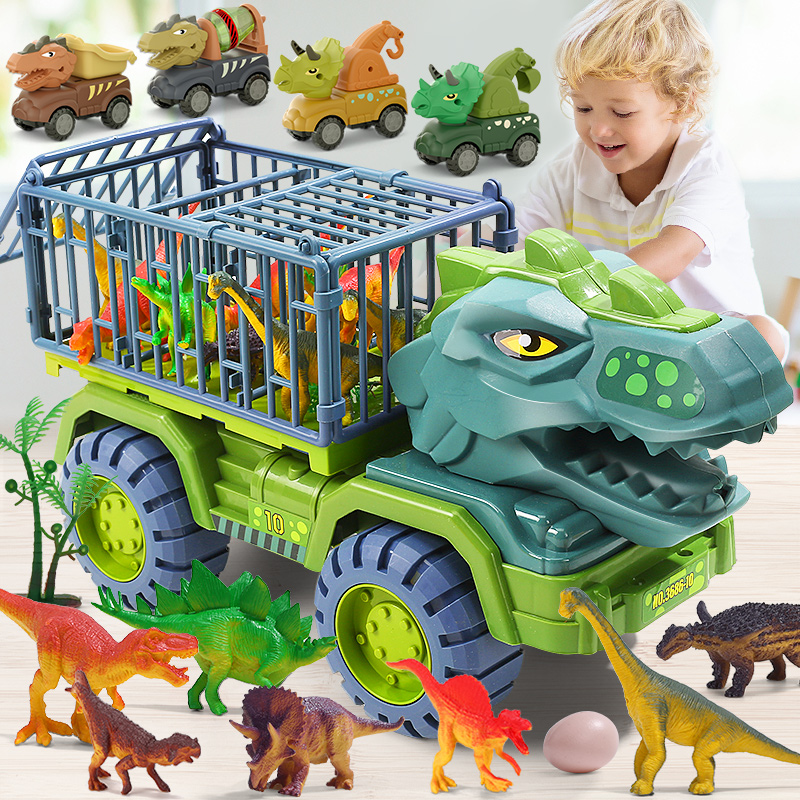 Baby children's toy car Large inertial dinosaur engineering car Excavator transport truck Truck car boy