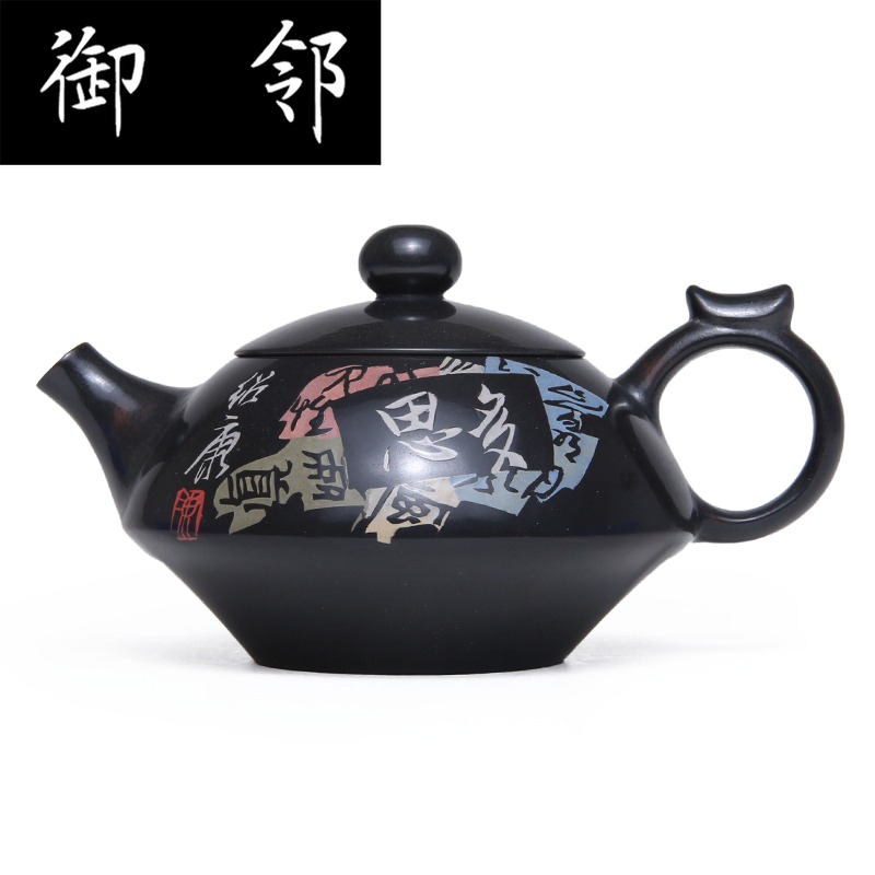 Yunnan jianshui purple clay POTS teapot full manual stone gourd ladle pot pot of antique jade dragon egg pot pot of dai li master Chen Shaokang system