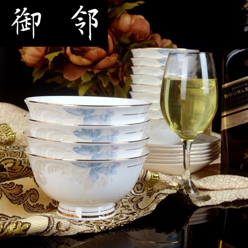 Propagated cutlery sets jingdezhen ceramic tableware 60 head of Paris in the spring of sea continental dishes dishes suit