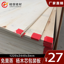 Poplar packing board 3mm fumigation-free export packing board Plywood E1 grade pad board multilayer board packing box board