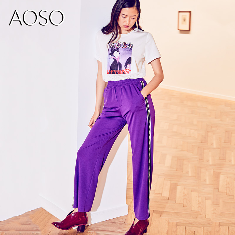 N-ONE AOSO  女装运动休闲长裤女秋冬新款
