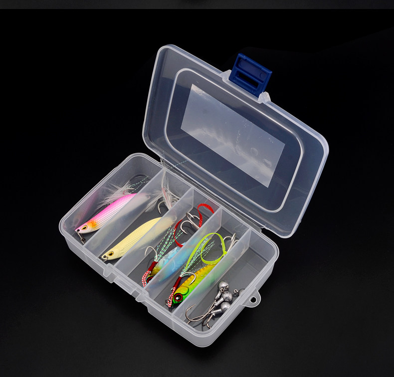 路亚盒双层塑料路亚饵假饵盒海钓矶台钓小配件盒子工具收纳假而