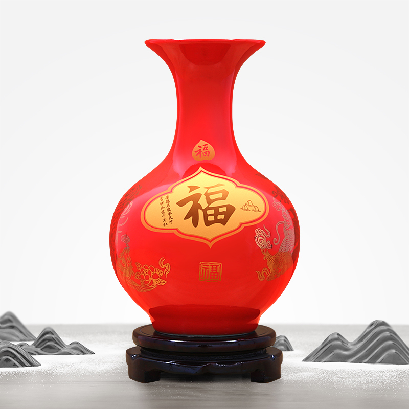 To see everyone Chinese red porcelain industry of jingdezhen ceramics vase