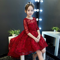 Girl Evening Gown Birthday Princess Dresses Dresses Children Wedding Little Girls High-end Children Host Piano Plays Out of Spring