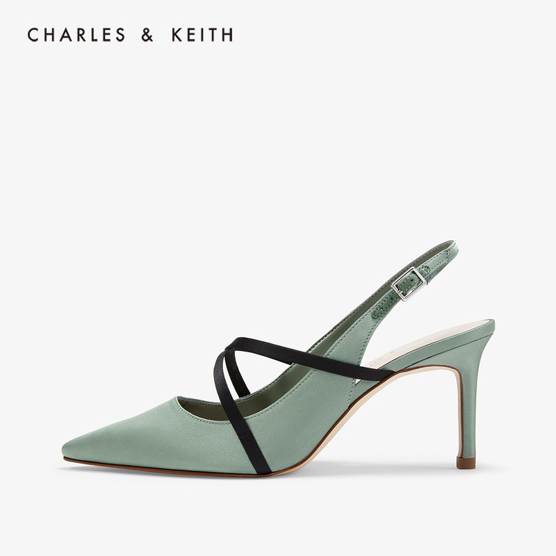 Полуботинки CHARLES & KEITH CK160361156 крест-ремешок женские слинг на высоких каблуках