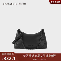 (2 pieces of 9% discount )CHARLES&KEITH spring women's package CK2-80270619 chain handbill shoulder bag