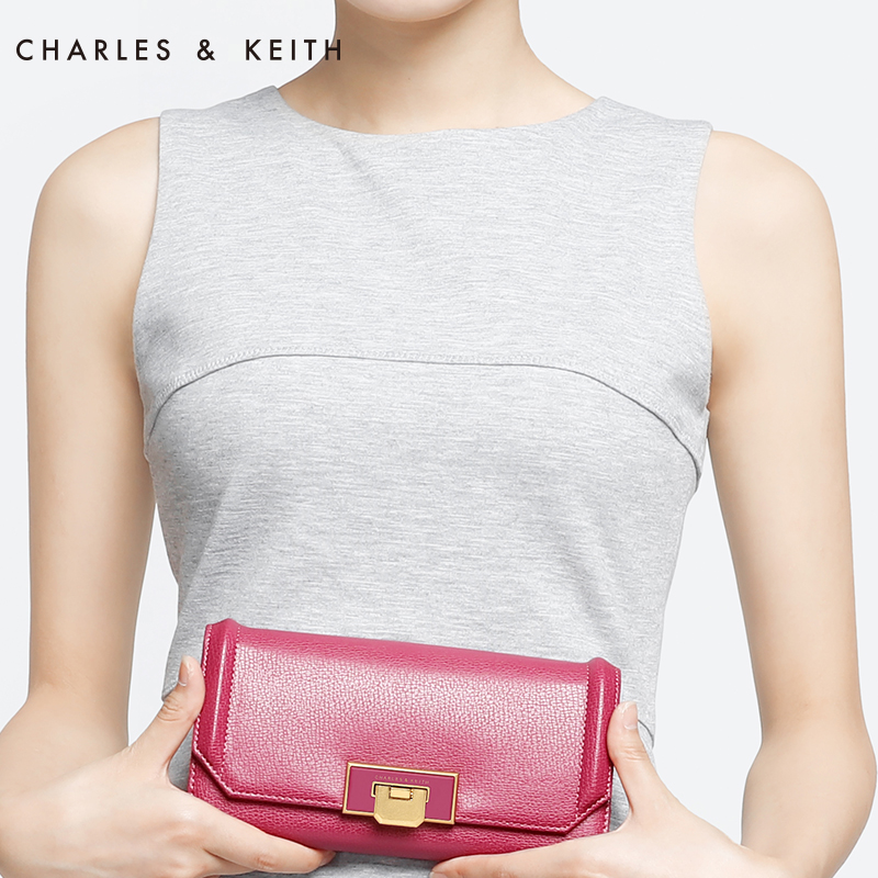 CHARLES&KEITH 长款钱包 CK2-10770029 女包 搭扣钱包卡包产品展示图4