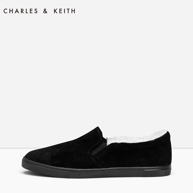 CHARLES&KEITH 平底鞋 CK1-70930022 女式平底鞋 豆豆鞋女 毛毛鞋产品展示图2