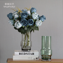 Simple modern light luxury glass vase transparent hydroponic flower arrangement Nordic living room home decorations creative ornaments