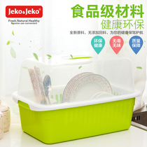 Bowl and chopsticks storage box plastic transparent household large large kitchen disc finishing storage box drain storage rack