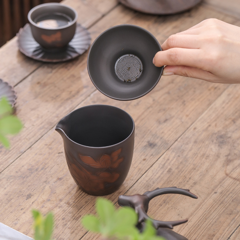 Bullish tea pet built water purple pottery fine ceramic filter hole) manual kung fu tea tea accessories