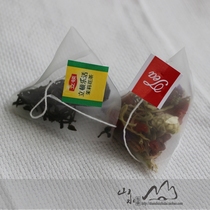 100 with logo 5 8 * 7 disposable nylon triangular tea bag with solid flower tea bag tea bag filter bag