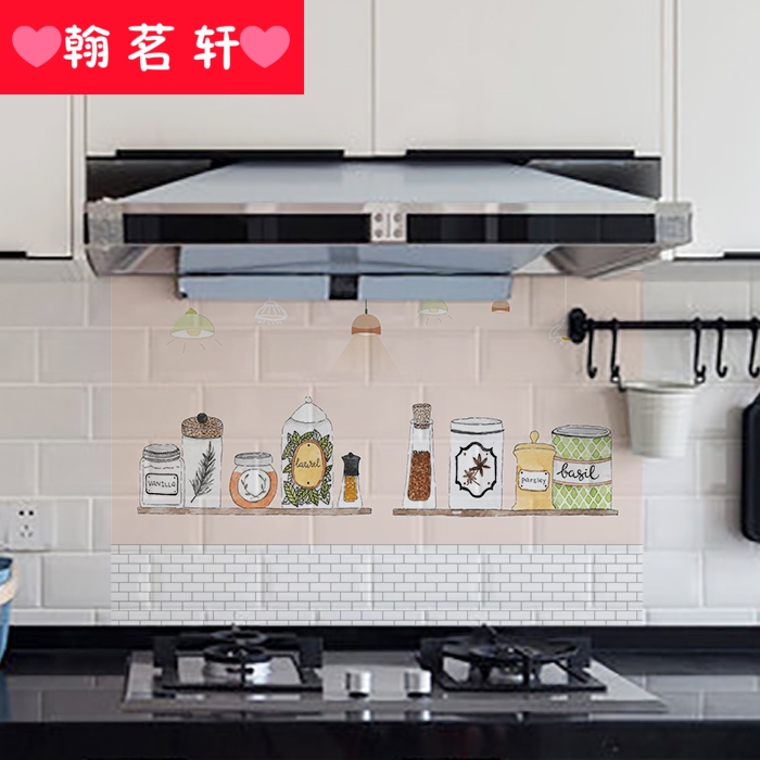 Sticky oil absorption from the kitchen lampblack machine with oil thickening high - temperature ceramic tile hearth opaque stickers