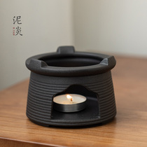 Japanese black pottery warm tea stove candle holder alcohol lamp base teapot heater winter small warm tea machine tea ceremony zero matching