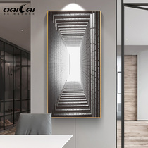 Modern simple porch corridor staircase decorative painting aisle murals living room office light luxury hanging painting vertical wall painting