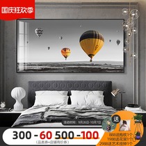 Nordic living room decorative painting banner large size hot air balloon hanging painting light luxury bedroom bedside mural modern simple
