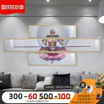 Douyin with the same Qi Tian Dazheng living room decorative painting sofa background wall hanging painting fighting Buddha Monkey King murals