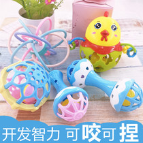 Soft glue hand bell coax baby 0-3-6-12 months 1 year old baby grasp training toy boys and girls develop intelligence