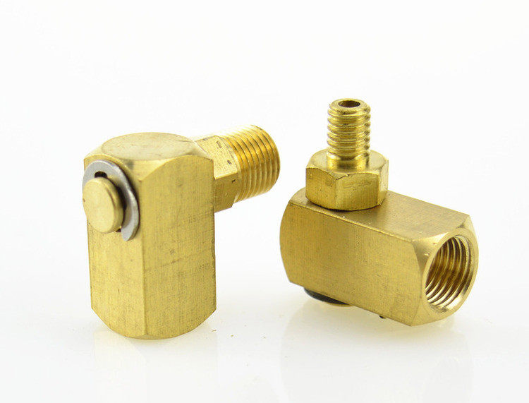 油泵弯头活动直角接头plh-618 万向旋转接头 铰接转向铜接头r1/8