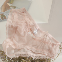 secretworld little Daisy ruffle mesh lace cute princess girl low waist underwear female