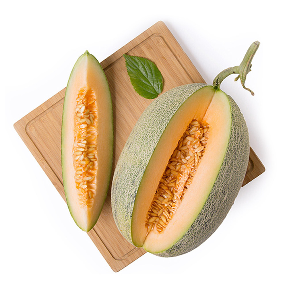 久泰蜜瓜天蜜青皮网纹瓜哈密瓜海南新鲜水果2个装带箱4斤甘甜脆5