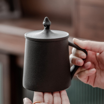 Ceramic mug drip stone office Cup home simple with lid filter tea separation creative couple water Cup