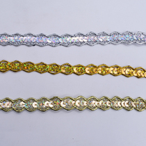 New products DIY accessories National Dance Desk Performance of various golden silver sequin clothing Decorative Sides 1838#花边