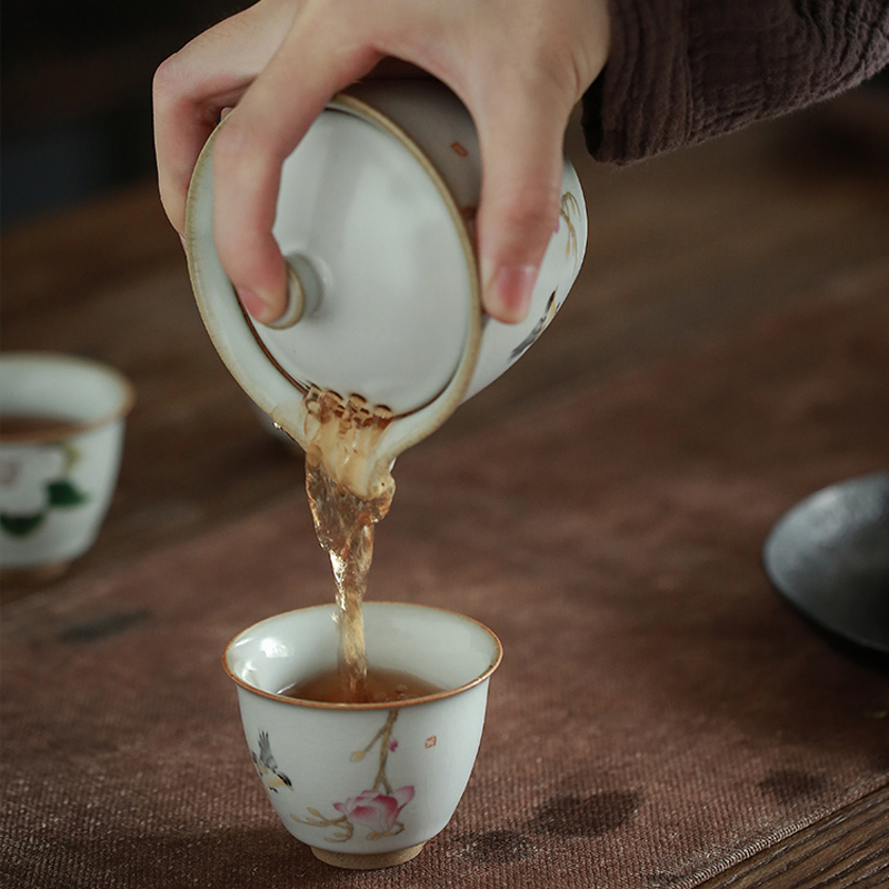 Ceramic teapot single pot hand grasp pot with teapot trumpet your up filter tureen single congou tea POTS