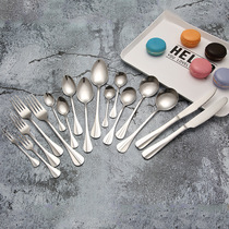Stainless steel champion knife fork spoon western food tableware dessert knife fruit fork coffee spoon steak knife tea spoon