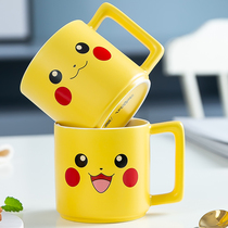 Cartoon Ceramic Water Cup Pikachu Mark Cup Creative Cute Couple for a cup personality combined with a bestie