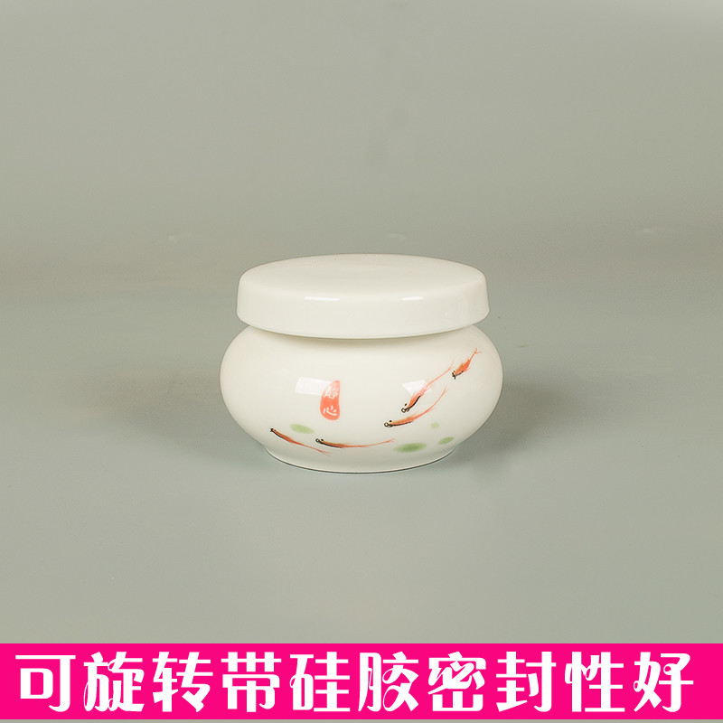 New mini rotating seal pot small small jar ceramic POTS paste pot of honey jar of face cream packing bottle