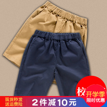 Baby Leisure Pants Xia Children's Cardi shorts Tibet blue black pure cotton pup school uniforms pants