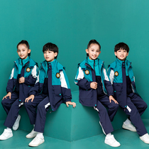 Primary school uniforms spring and autumn winter three sets of boys and girls sportswear first grade school childrens class uniforms