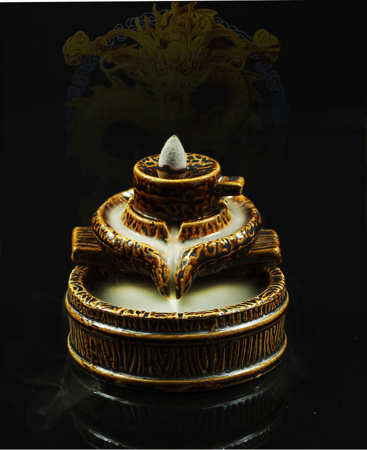 泰国塔香倒流香粒檀香熏香家用室内净化空气茉莉花失眠香薰房间香