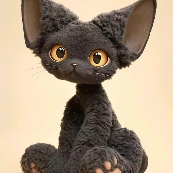 Super cute German curly black cat doll Internet celebrity cat doll plush toys sleeping and holding rag doll birthday gift
Super cute German curly black cat doll Internet celebrity cat doll plush toys sleeping and holding rag doll birthday gift