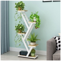 Flower frame living room Floor-to-ceiling indoor modern simple Nordic multi-layer green radish net red TV next to the window balcony