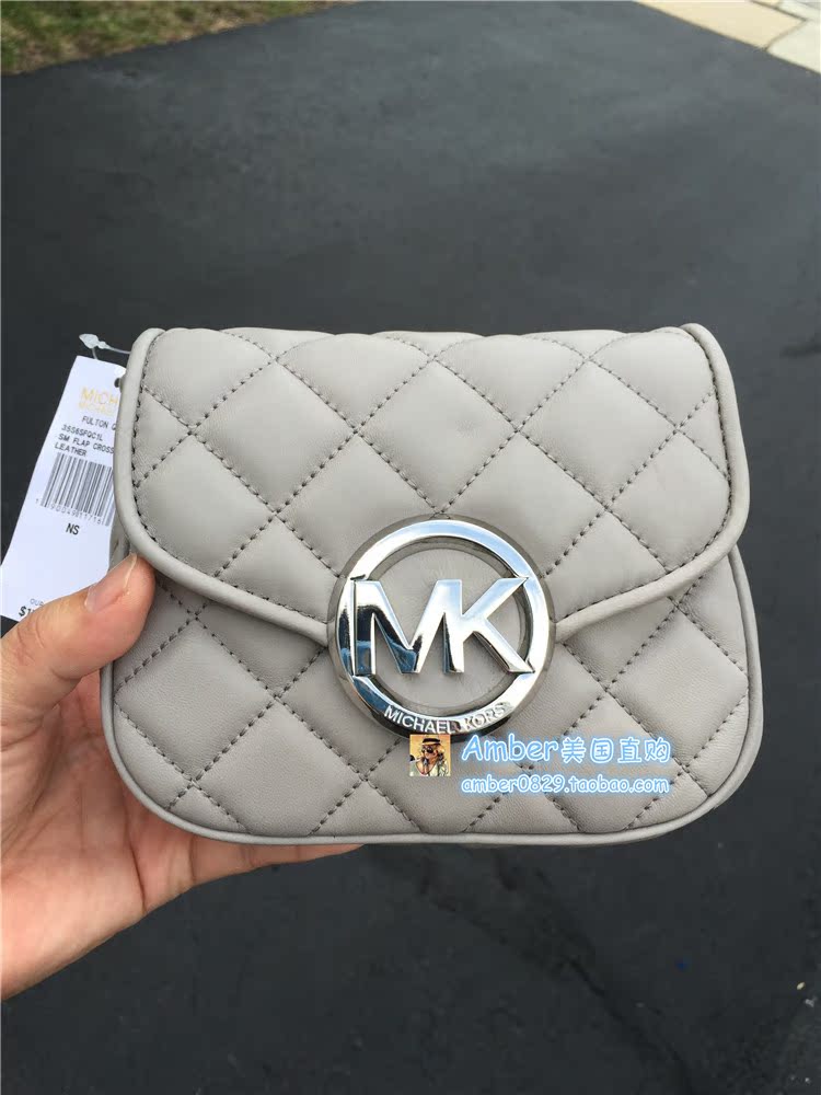 mk羊皮菱格包包價格 美國代購 長沙現貨 MK Michael Kors 羊皮菱格斜挎包 翻蓋小香包 格包