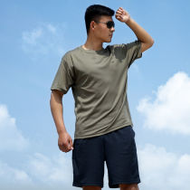 Summer fitness training suit suit men and women outdoor fitness sports speed dry T-shirt breathable fitness short sleeve shorts